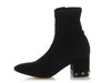 Valentino Black Suede Rockstud Ankle Boots
