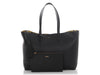 Versace Black Leather Virtus Tote