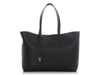 Versace Black Leather Virtus Tote