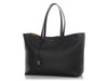 Versace Black Leather Virtus Tote