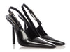Saint Laurent Black Lee Slingback Pumps