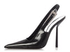 Saint Laurent Black Lee Slingback Pumps