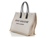 Saint Laurent Large Beige Canvas Rive Gauche Tote