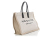 Saint Laurent Large Beige Canvas Rive Gauche Tote