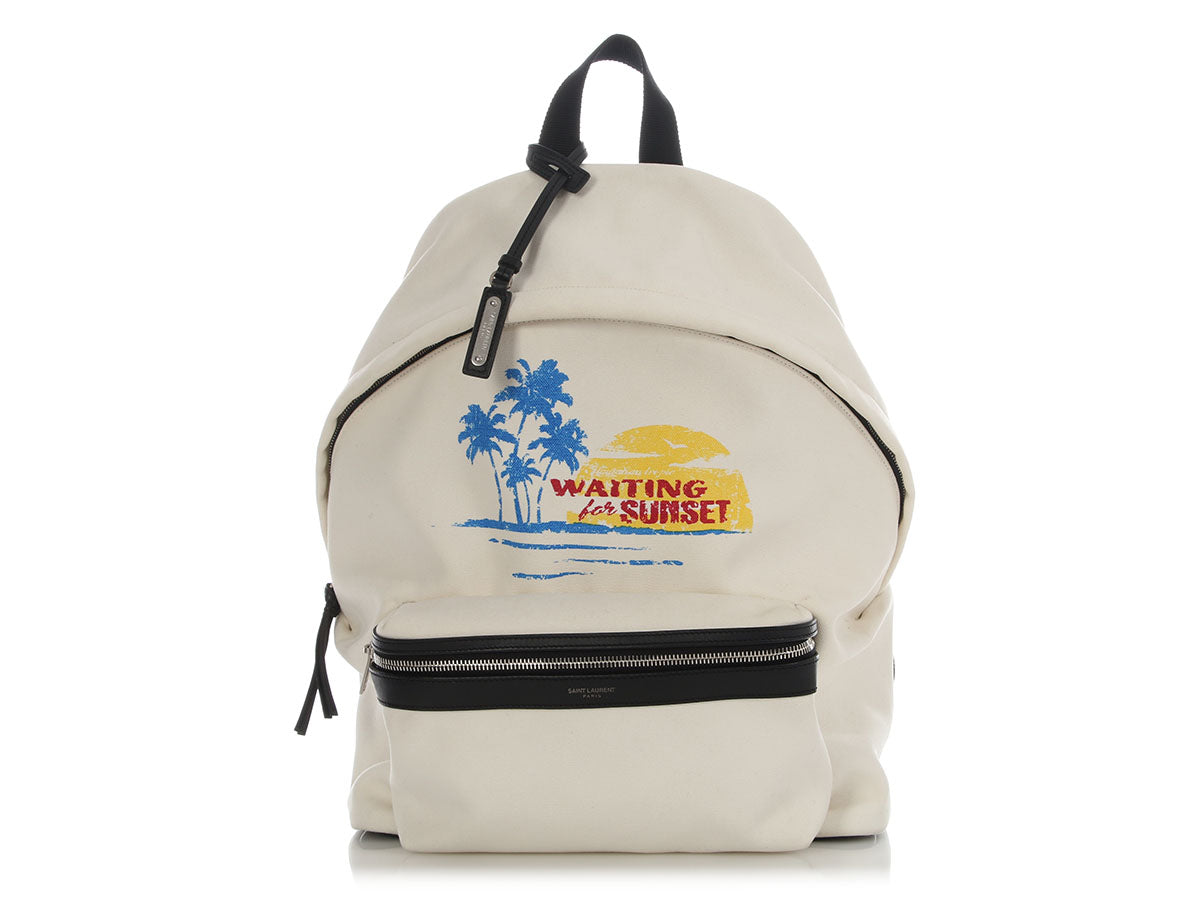 Saint Laurent Waiting for Sunset Canvas Backpack