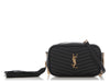 Saint Laurent Mini Black Grain De Poudre Matelassé Monogram Lou Camera Bag