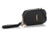 Saint Laurent Mini Black Grain De Poudre Matelassé Monogram Lou Camera Bag