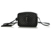 Saint Laurent Medium Black Matelassé Lou Camera Bag