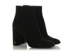 Saint Laurent Black Suede LouLou 95 Zip Ankle Boots