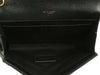 Saint Laurent Black Grain de Poudre Matelassé Cassandre Flap Pouch