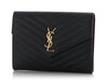 Saint Laurent Black Matelassé Grain de Poudre Cassandre Pouch