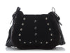 Yves Saint Laurent Fur & grommets leather satchel