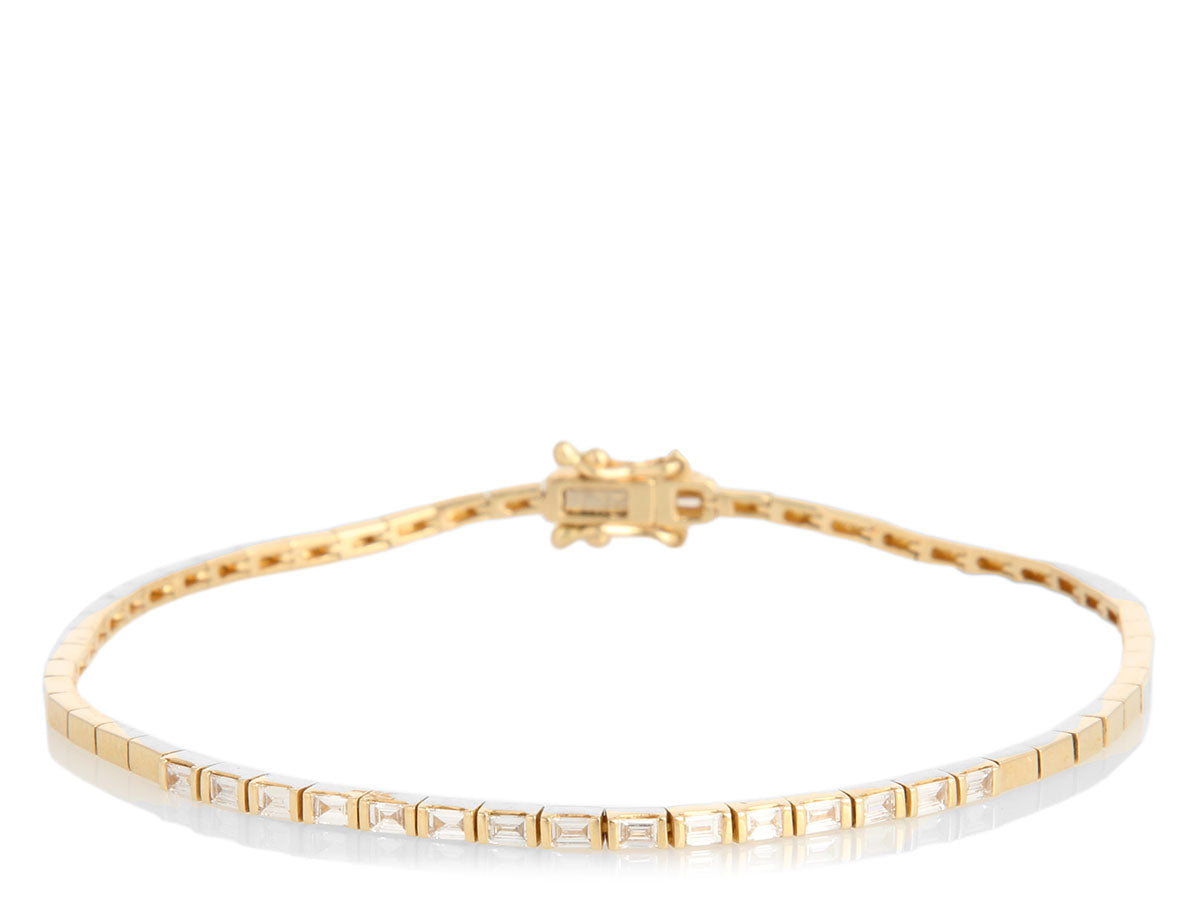 Zoe Lev 14K Yellow Gold Baguette Diamond Segment Bracelet