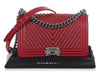 Chanel Old Medium Red Boy Bag