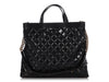 Chanel Large Black Quilted Glazed Calfskin Boy Shopping Tote