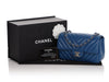 Chanel Mini Blue Chevron-Quilted Caviar Rectangular Classic