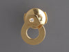 Dinh Van 18K Yellow Gold Diamond Menottes R7.5 Stud Pierced Earrings