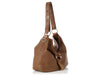 Gucci Medium Brown Leather G Wave Shoulder Bag
