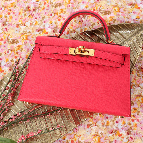 Hermès Kelly II 20 cm Mini Veau Epsom Rose Pink Extreme GHW Bag