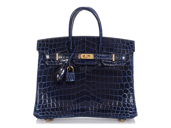 [NEW]HERMES Alligator Birkin 25 Blue