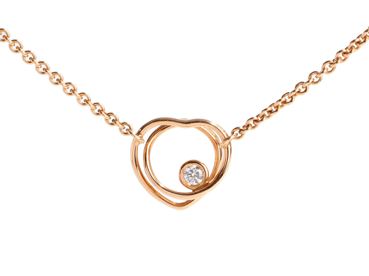Hermès 18K Rose Gold Diamond Vertige Coeur Pendant Necklace