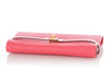 Hermès Rose Lipstick Chèvre Kelly Longue Wallet
