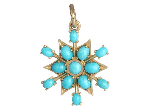 Storrow 14K Yellow Gold Turquoise Sadie Charm