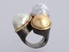 Aman Sterling Silver Triple Pearl Ring