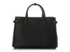 Burberry Medium Black Pebbled Leather Banner Tote