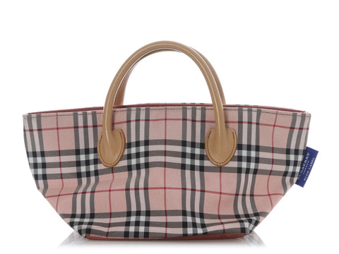 Burberry Small Pink Nova Check Tote