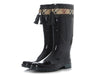 Burberry Black Haymarket Rain Boots
