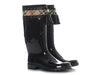 Burberry Black Haymarket Rain Boots