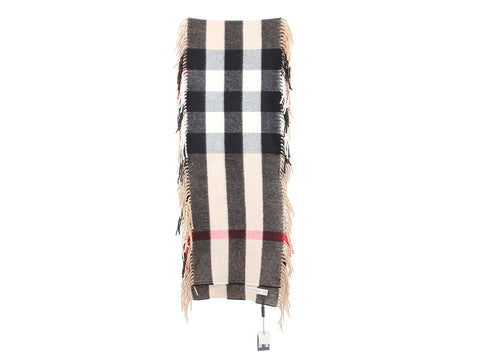 Burberry Camel Cashmere Happy Scarf