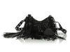 Balenciaga Black Lambskin Le Cagole Fringed Shoulder Bag XS