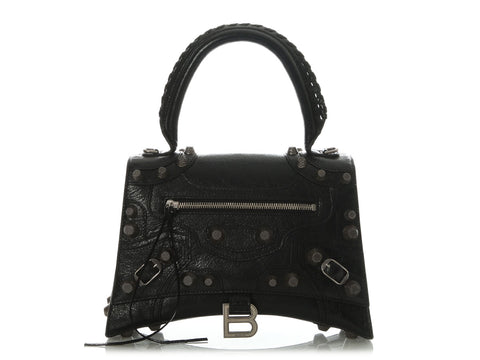 Balenciaga Small Black Hourglass x Le Cagole Top Handle Bag