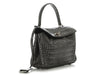 Balenciaga Mini Gunmetal Croc-Embossed Rodeo