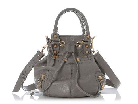 Balenciaga Gray Giant 12 Gold Pompon