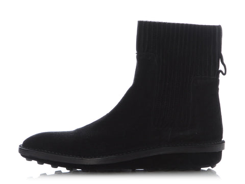 Balenciaga Black Suede Sock Boots