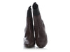 Balenciaga Maroon Leather Wedge Ankle Boots