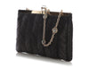 Bulgari Black Plissé Leather Evening Bag