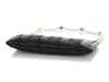 Bulgari Black Plissé Leather Evening Bag