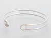 14K White Gold Diamond Safety Pin Bracelet