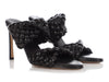 Bottega Veneta Nero Intrecciato Curve Sandals