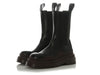 Bottega Veneta Black and Brown Stretch Chelsea Boots