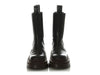 Bottega Veneta Black and Brown Stretch Chelsea Boots