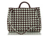Bottega Veneta Burgundy and White Check Andiamo Tote