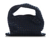 Bottega Veneta Small Abyss Denim and Leather Intrecciato Hop Bag