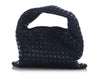 Bottega Veneta Small Abyss Denim and Leather Intrecciato Hop Bag