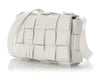 Bottega Maxi White Fringed Intrecciato Nappa Cassette Bag