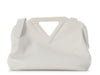 Bottega Veneta White Calfskin The Point Bag